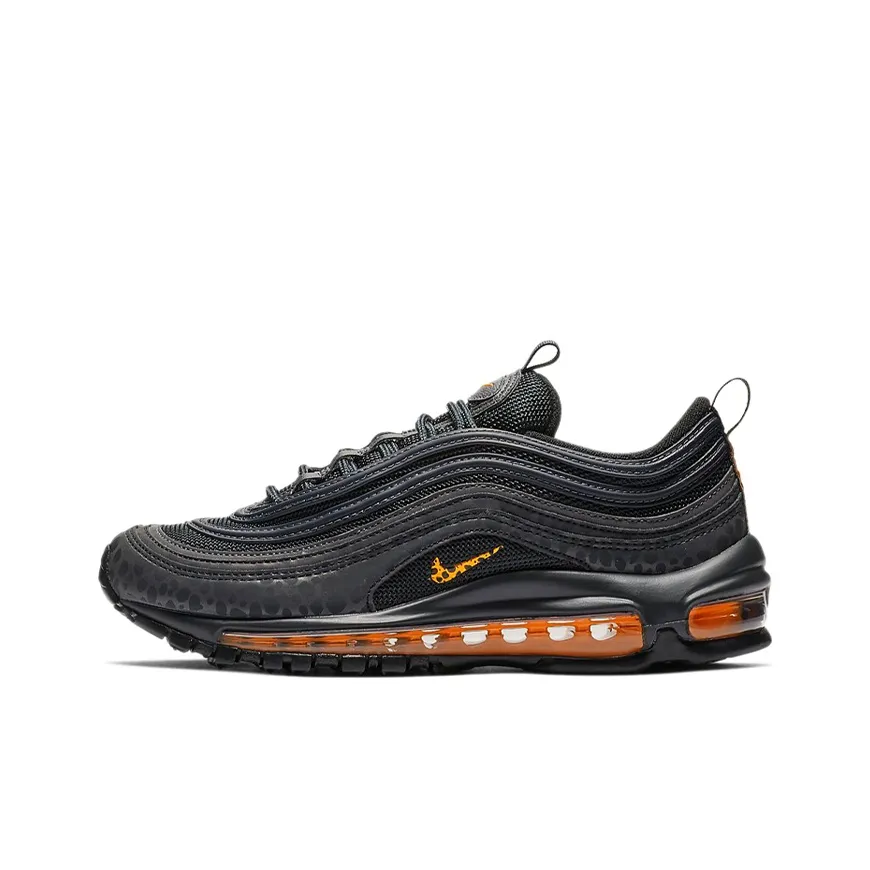 Nike Air Max 97 'Off Noir' Low Топ Детские беговые кроссовки Черный Оранжевый Подростки