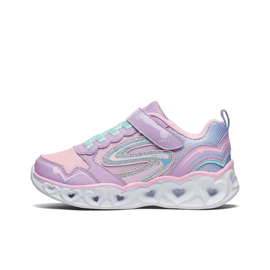 Skechers Heart Lights Kids Lifestyle Shoes Lavender Teenagers