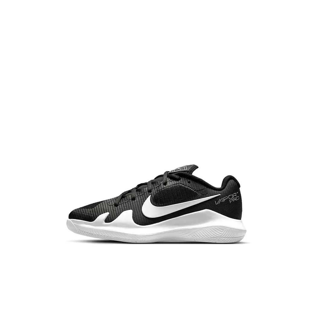 Nike Court Vapor Junior Pro Slip-Resistant Cushioning Wear-Resistant Breathable Athletic Shoes Black White Kids'