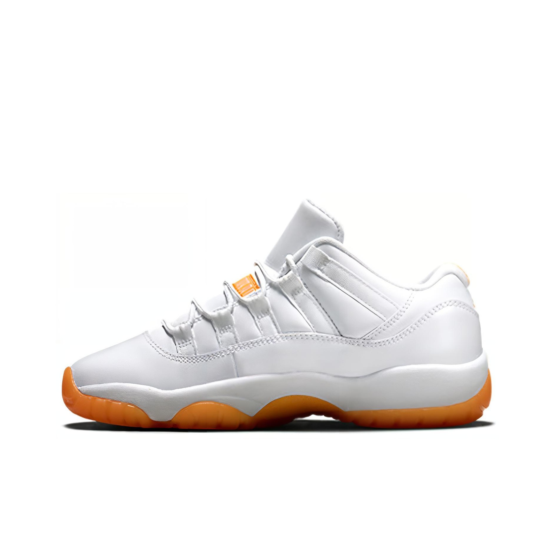 orange and white jordan 11 mens