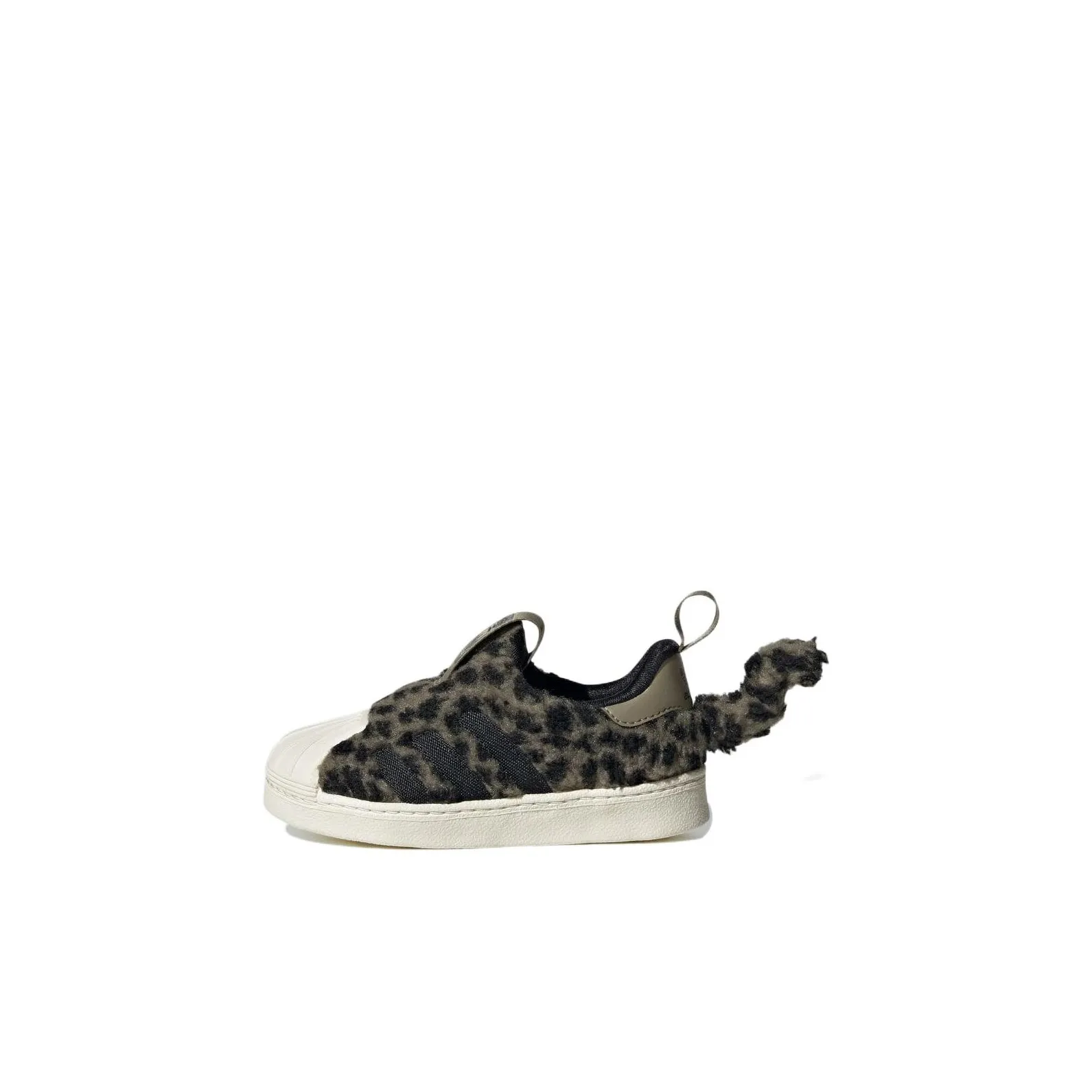 Adidas Originals SUPERSTAR 360 Low Топ Обувь для малышей Зеленый Черный Леопардовый принт Infant And Toddler