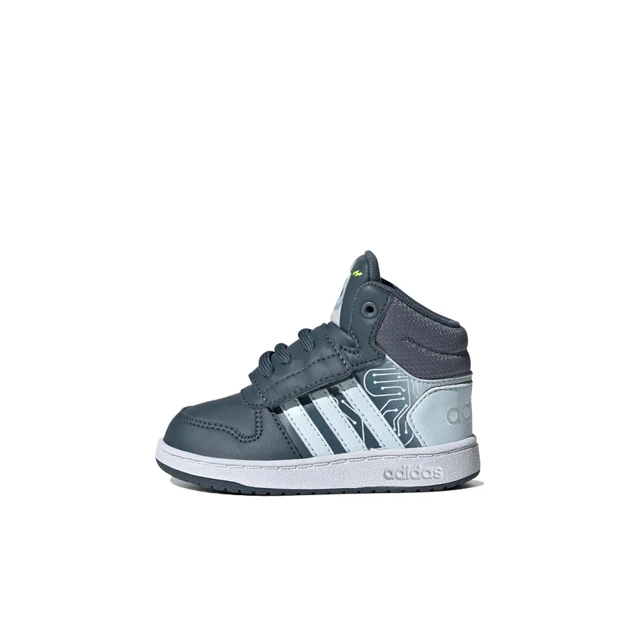 ADIDAS NEO HOOPS MID 2,0 I TD MID Топ Кроссовки для скейтбординга Сине-белый Infant и Toddler