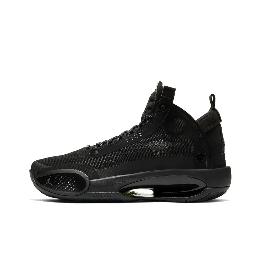 Jordan Air Джордан 34 MID Топ Детские Баскетбольные Кроссовки Черные Подростки