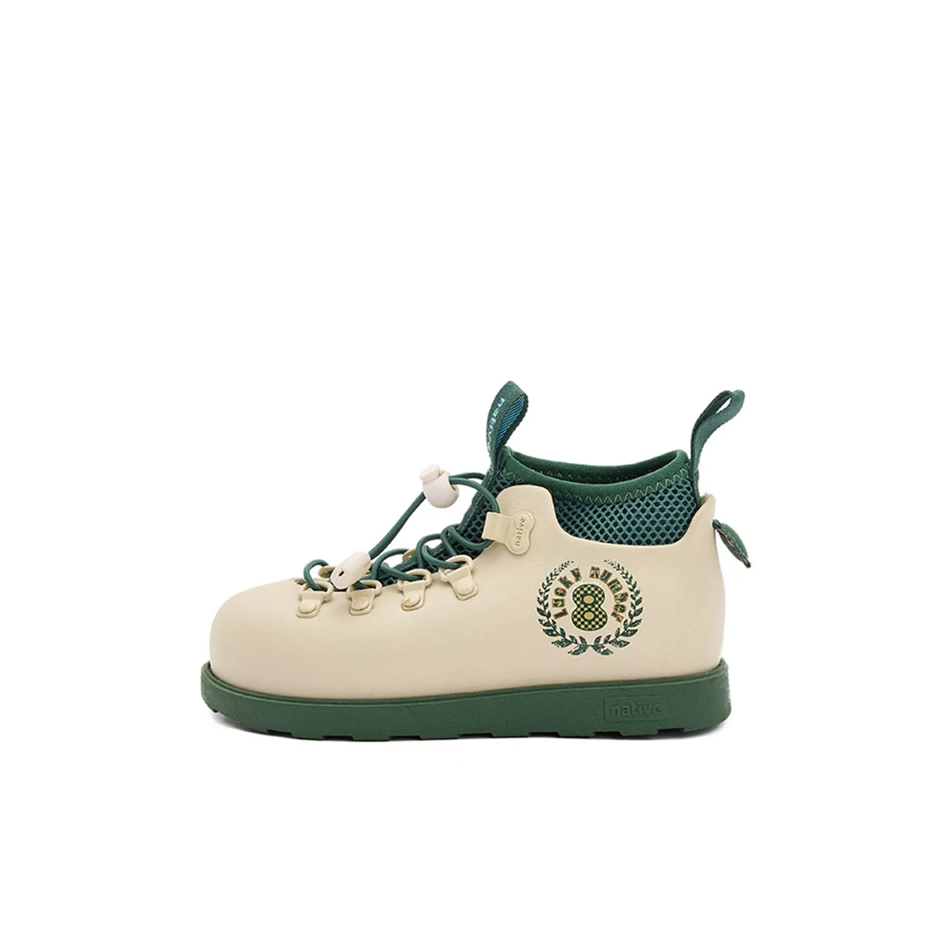 Native Shoes Fitzsimmons Slip-Resistant Waterproof And Breathable Lightweight Low-Cut Baby Shoes White Green Baby