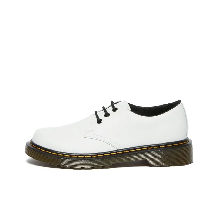 Dr.Martens Junior Дышащая Устойчивая к Износу Амортизация Низкий Топ Обувь на Платформе Белая Подростки