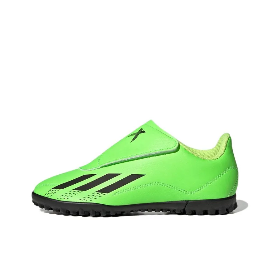 Adidas X SPEEDPORTAL.4 Abrasion Resistant Low Top Kids' Soccer Shoes Neon Green Teenagers