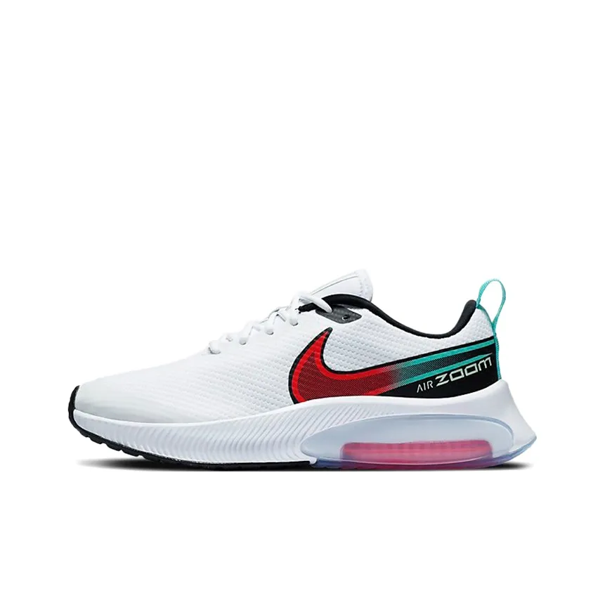 Nike Air Zoom Arcadia Амортизация Устойчивость к истиранию Дышащий Низкий Топ Детские Беговые Кроссовки Белый Красный Зеленый