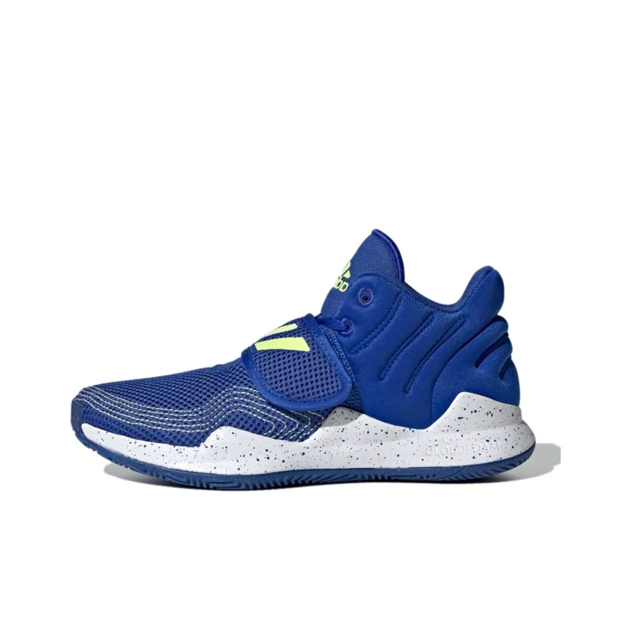 Adidas Deep Threat Abrasion Resistant Low Top Children's Basketball Shoes Blue