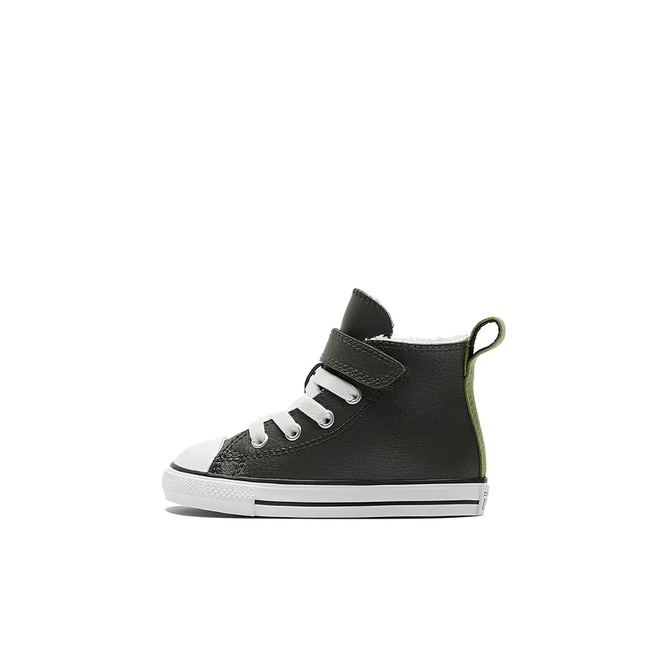 Converse Chuck Taylor All Star Hi 1V Устойчивые к истиранию Дышащие Высокие Кеды Зеленые Для Малышей и Детей