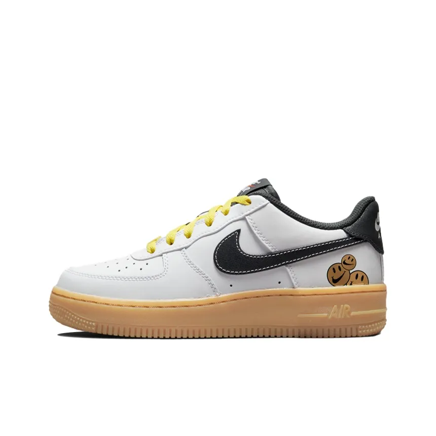 Nike Air FORCE 1 LV8 Устойчивый к истиранию Низкий Топ Детские Скейтбординг Белый Черный