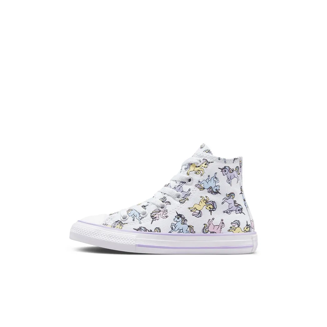 Конверс All Star Износостойкие Высокие Кеды для Детей Белые и Синие для детей от 3 до 7 лет