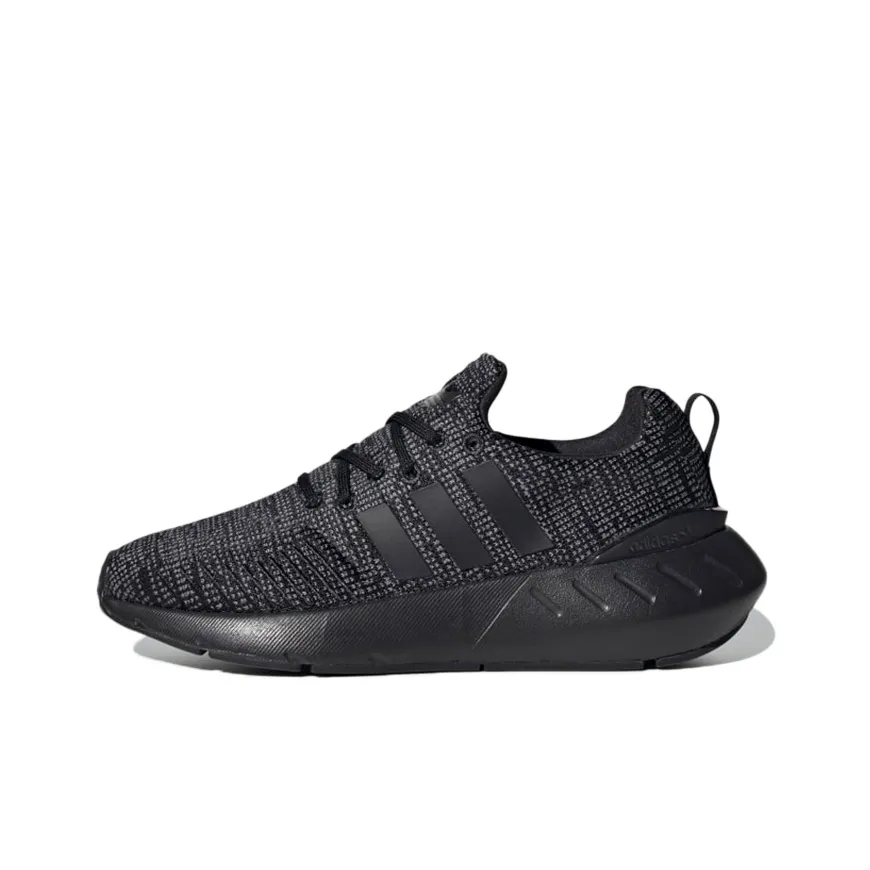 Adidas Originals Swift Run 22 Амортизация Износостойкий Низкий Топ Детские Беговые Кроссовки Черные