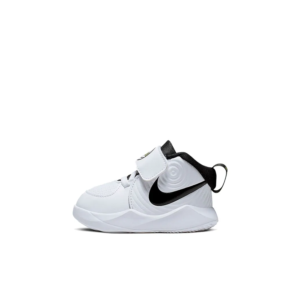 Nike Team Hustle D 9 MID Топ Баскетбольные кроссовки Белый Infant и Toddler