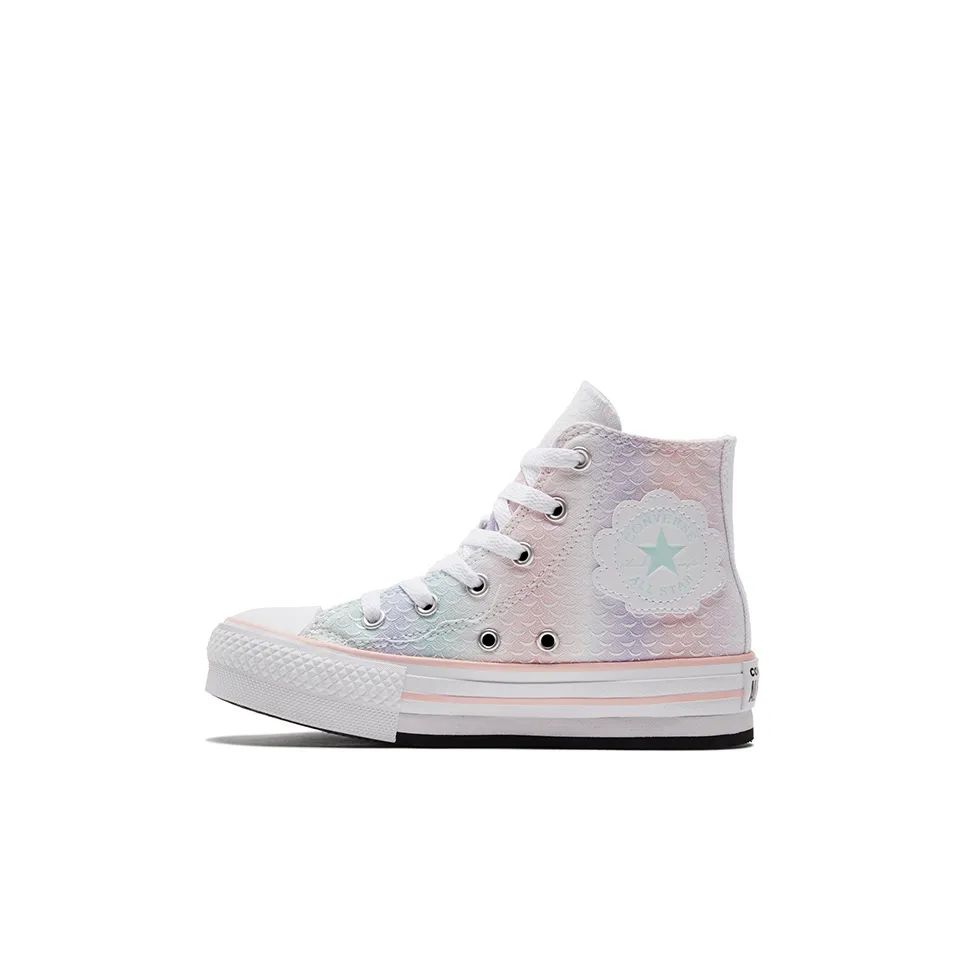 Converse Chuck Taylor All Star ЭВА Lift High Топ KIDS Кеды Белый пурпурный розовый для детей 3-7 лет