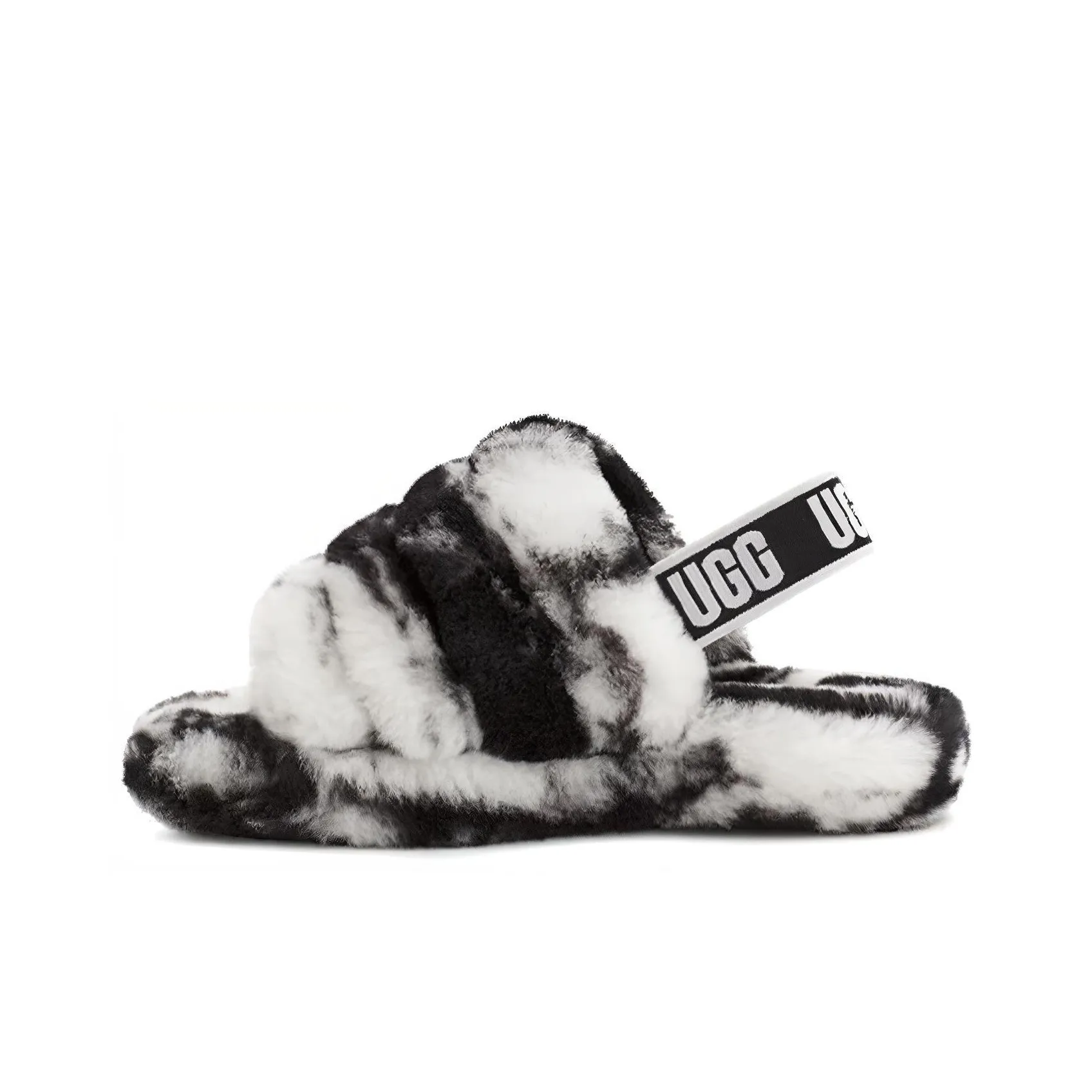 UGG Fluff Yeah Slide Black Kids