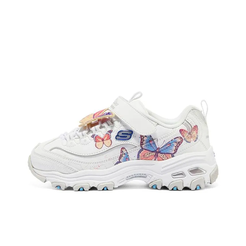 Skechers Breathable And Wear resistant Low Top Kids Lifestyle Shoes White Multicolor Teenagers