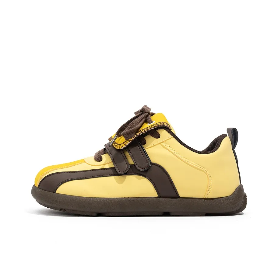 Babaya Slip-resistant Abrasion-resistant Low-top Skateboard Shoes Women's Yellow Brown Бабая Противоскользящие Износостойкие Низкие Кеды для Скейтбординга Женские Желто-Коричневые