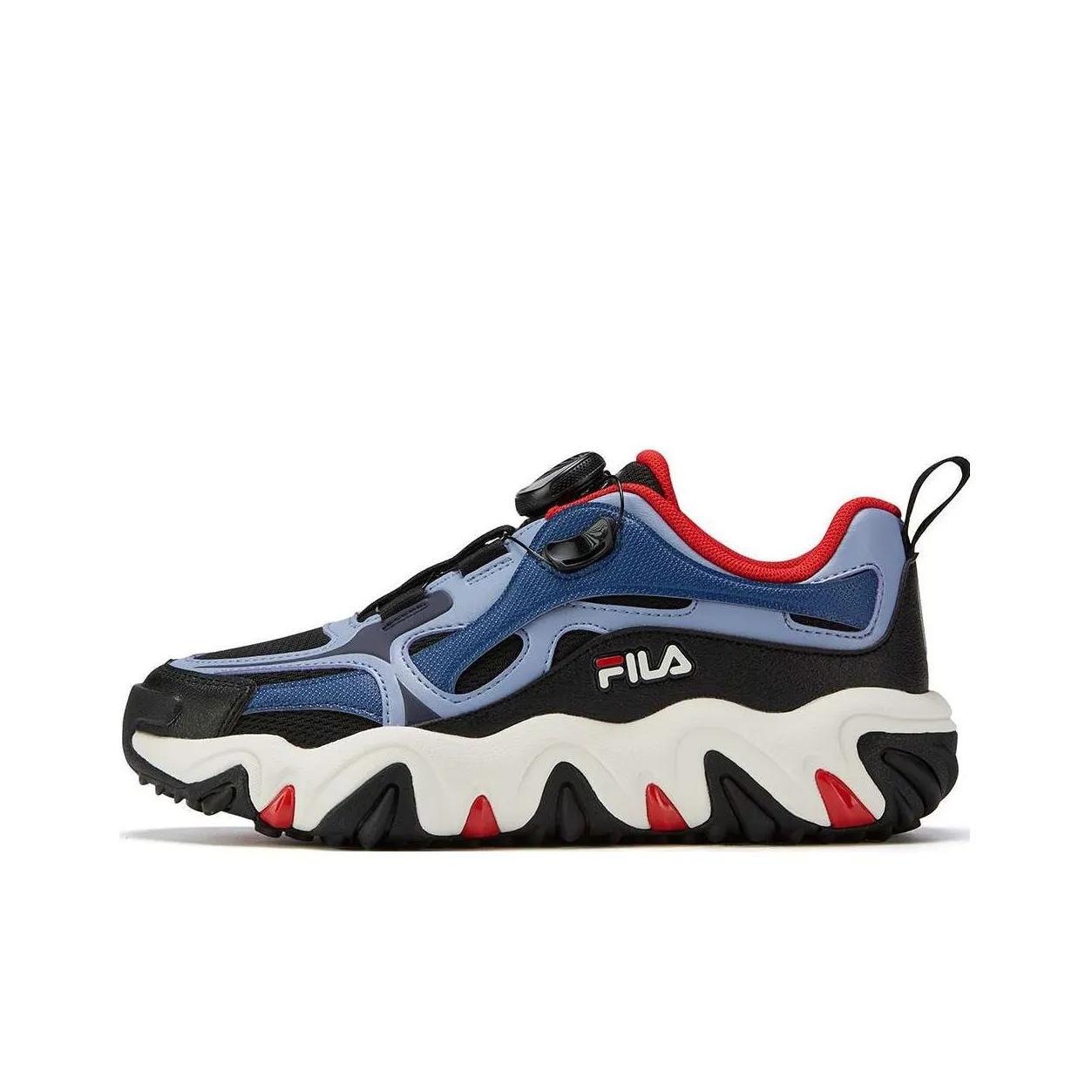 FILA KIDS Tiger Claw Low Top Kids' Running Vegan shoes Black Blue Teenagers