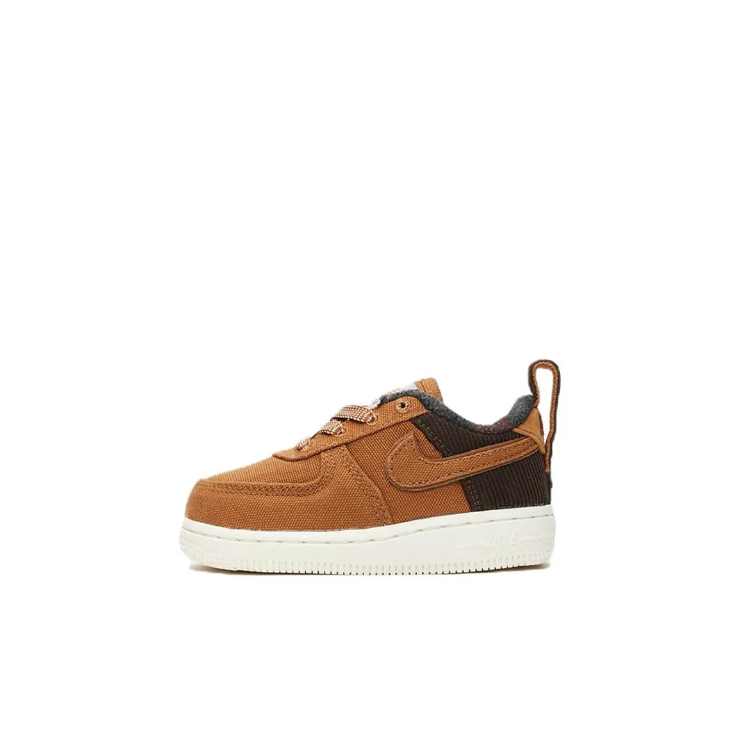 Детский Carhartt x Nike Air FORCE 1 Slip Resistant Abrasion Resistant Легкий Низкий Топ