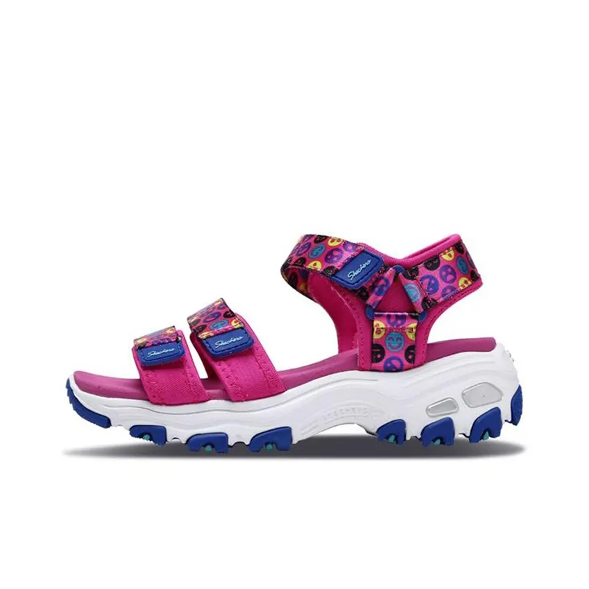 Skechers D'LITES Series Children's Sandals Pink/Multicolor Teenagers