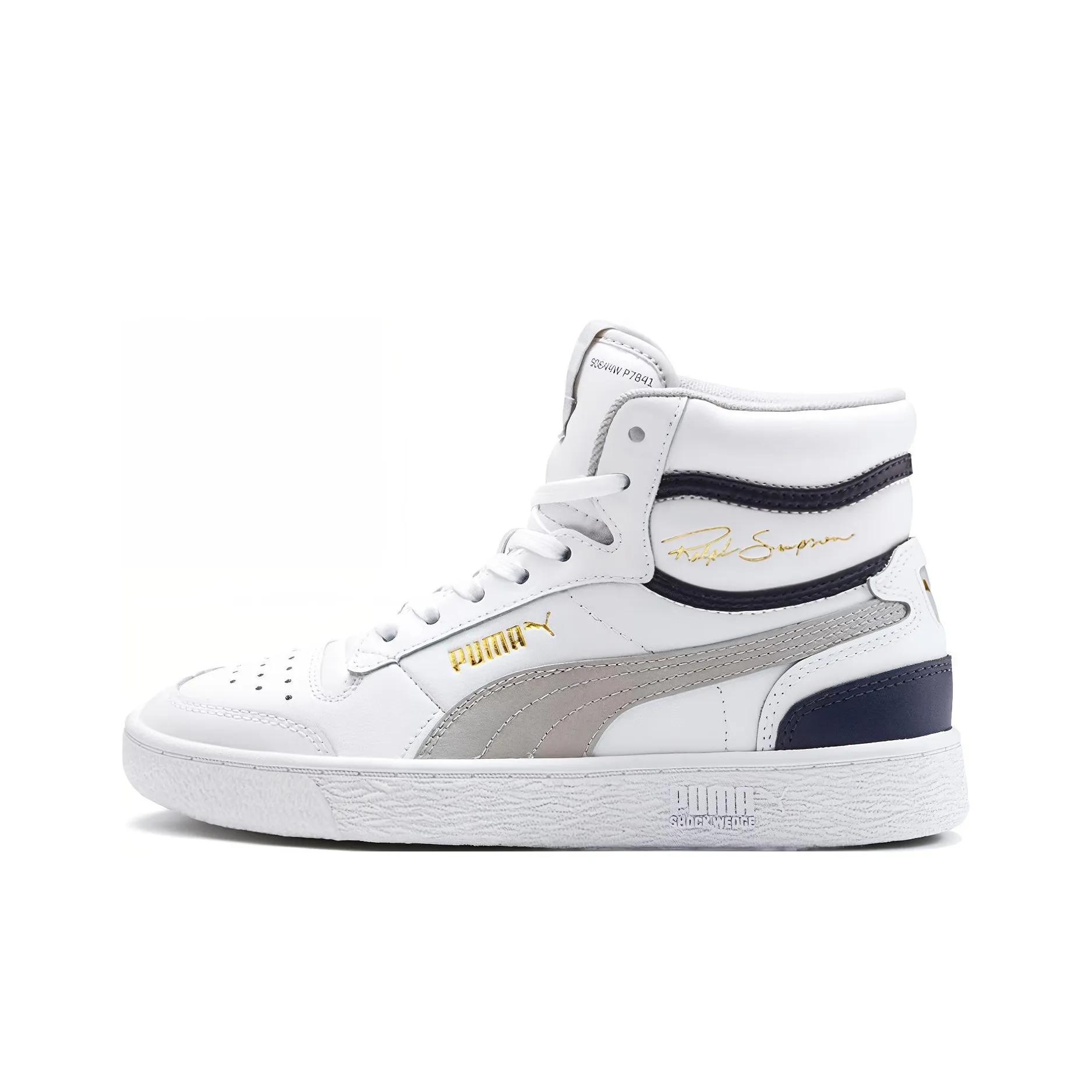 PUMA Ralph Sampson MID Jr Детские баскетбольные кроссовки Белый Серый Подростки