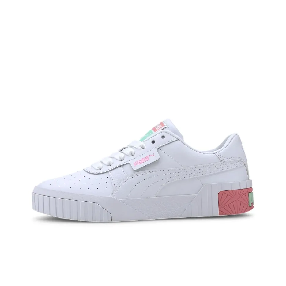 PUMA Cali Low Top Kids' Skateboarding Shoes White Pink