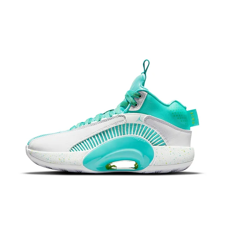 Jordan Air Jordan 35 'Guo Ailun' Anti Slip Wear Resistant Mid Top Children's Basketball Shoes Mint Green