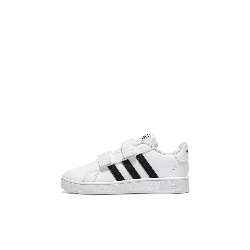 Adidas Neo GRAND COURT Low Top Skateboard Shoes White Black Infant And Toddler