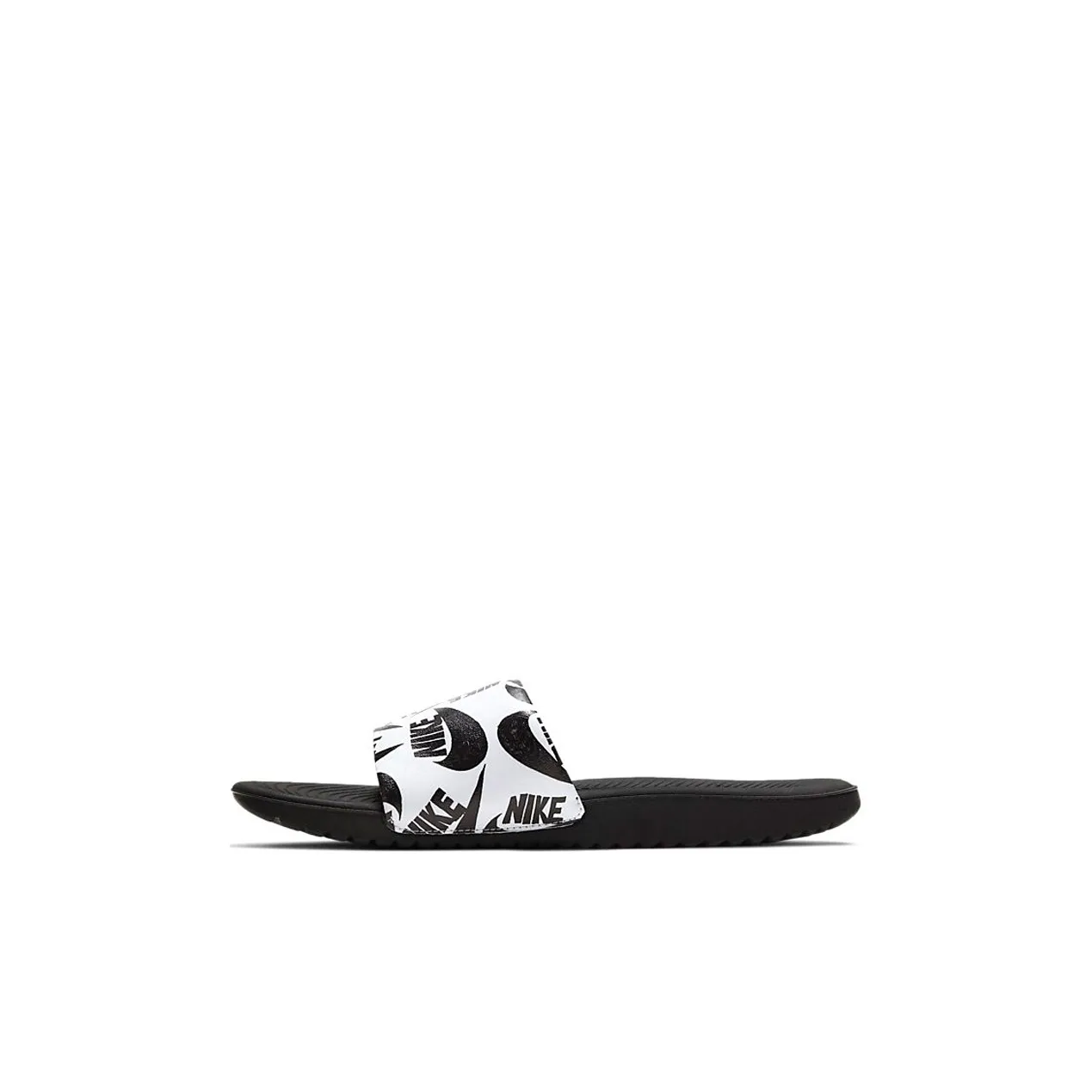 Nike Kawa Stitching Slippers Black White Kids'