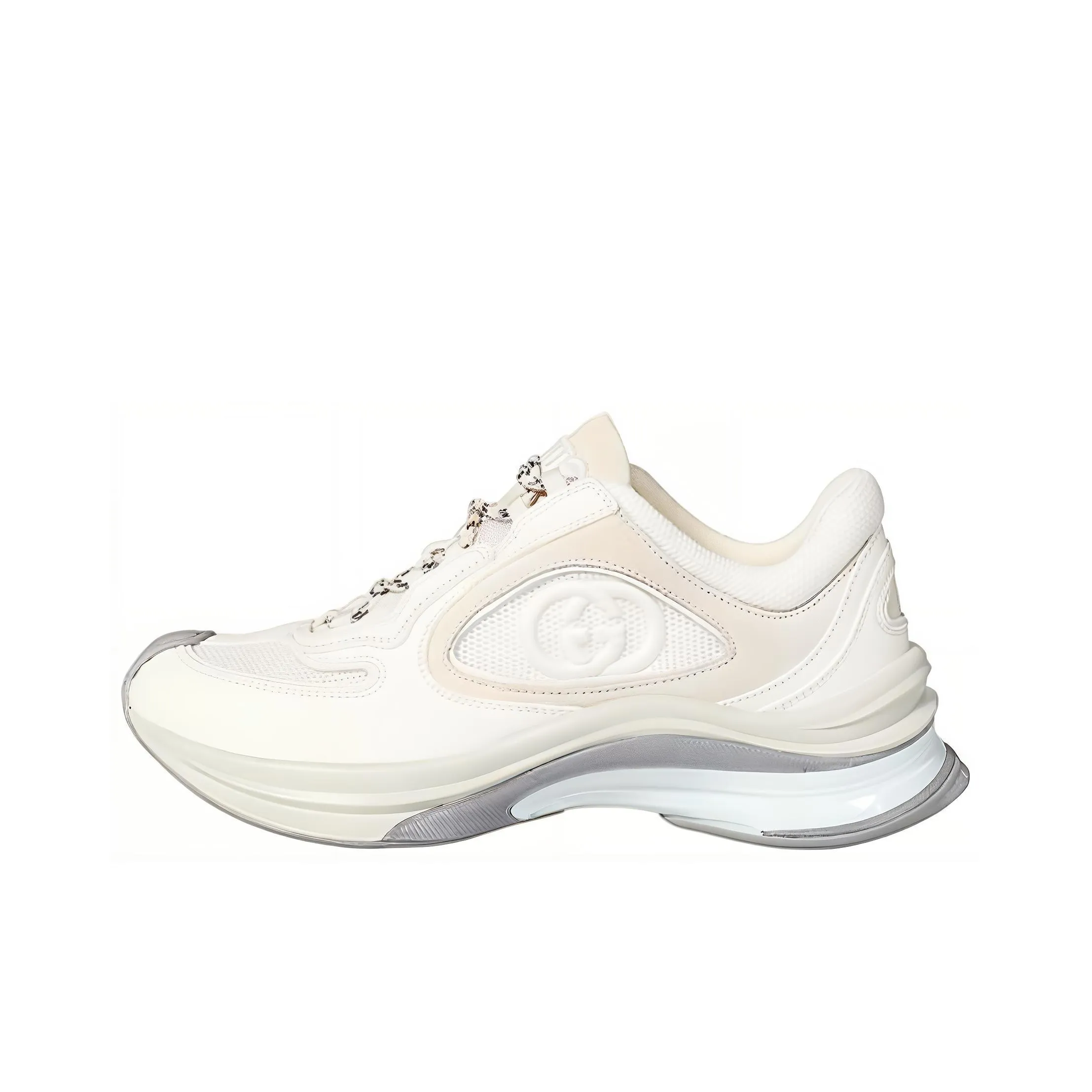 GUCCI Women's Run Sneaker 'White Suede' Women's