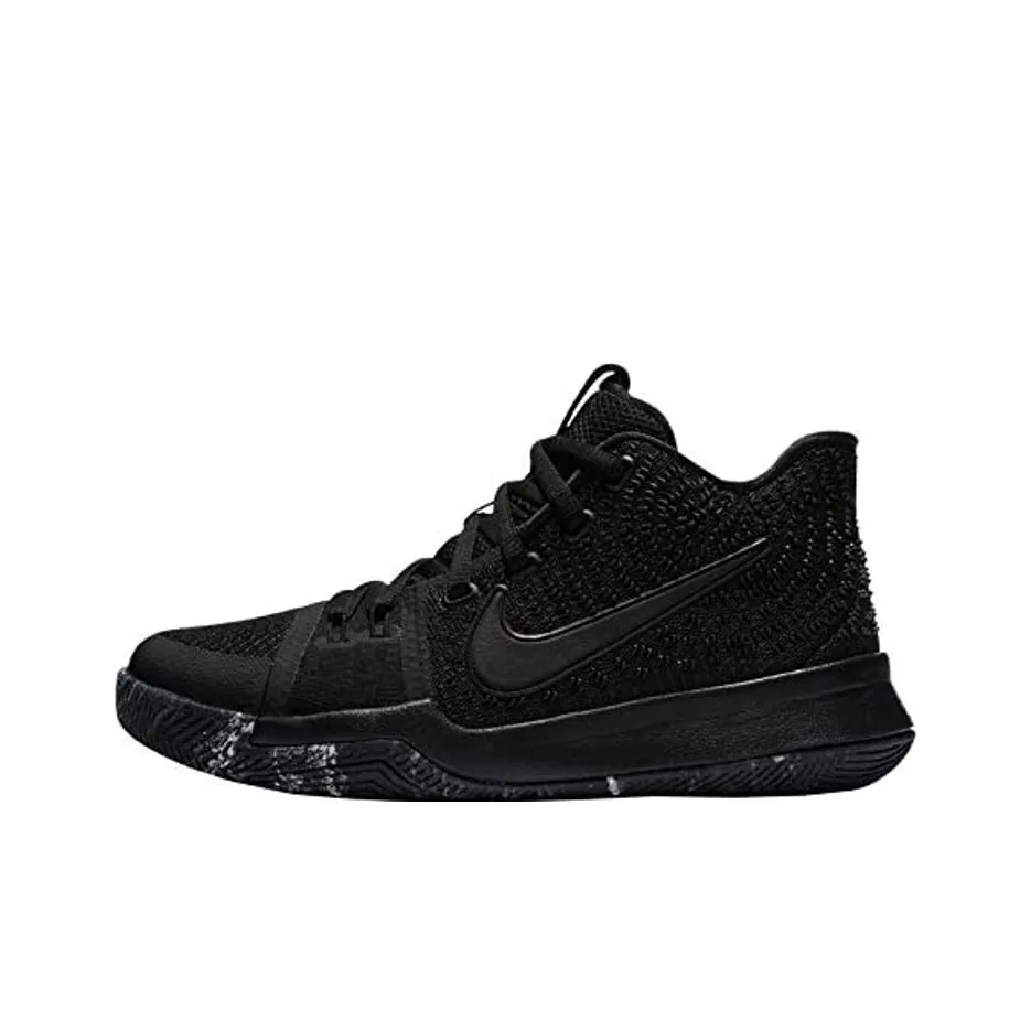 Nike Kyrie 3 Slip Resistant Mid Top Children's Basketball Shoes Black Teenagers