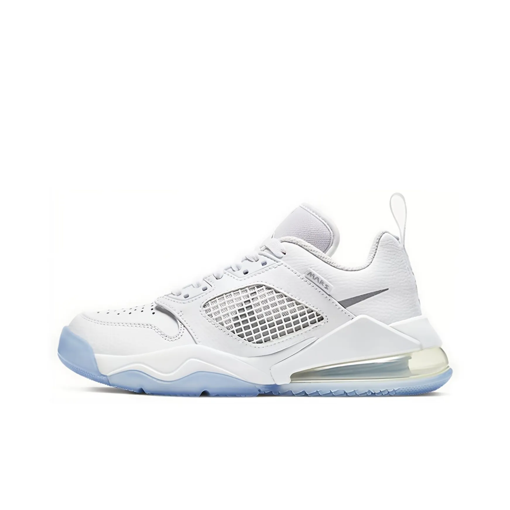 Джордан Mars 270 Low Устойчивый к истиранию Низкий Топ Детские Баскетбольные Кроссовки Белый