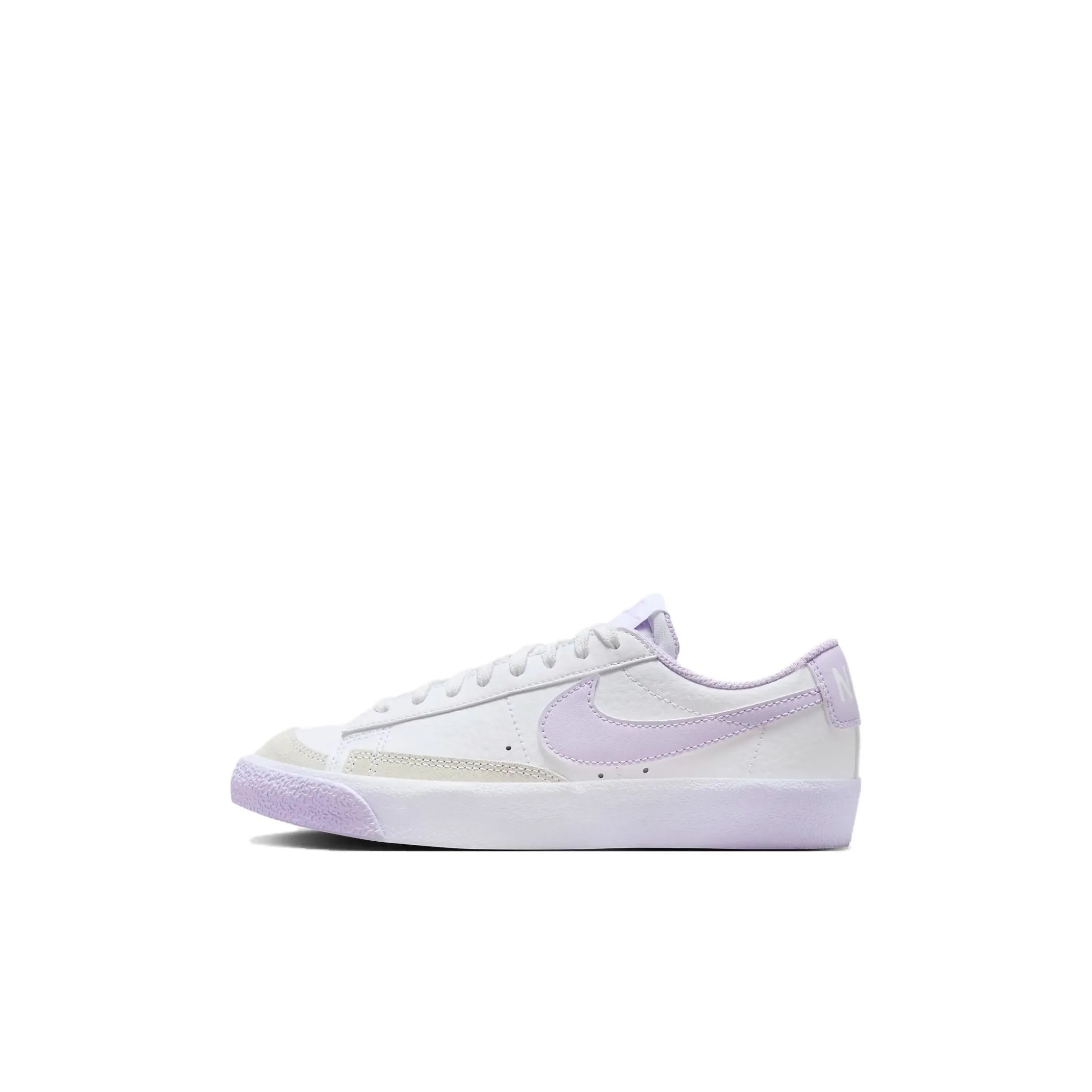 Nike Blazer Low '77 Амортизация Износостойкий Низкий Топ Детские Скейтбординги Белый Фиолетовый Детский