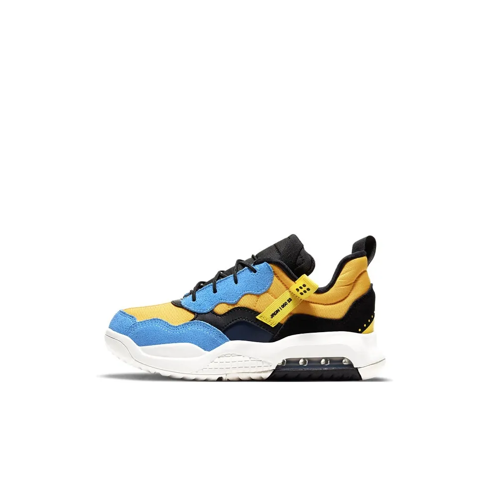 Jordan MA2 'University Gold' Low-Top Running Shoes Black Yellow Blue Children Aged 3-7 Years Old