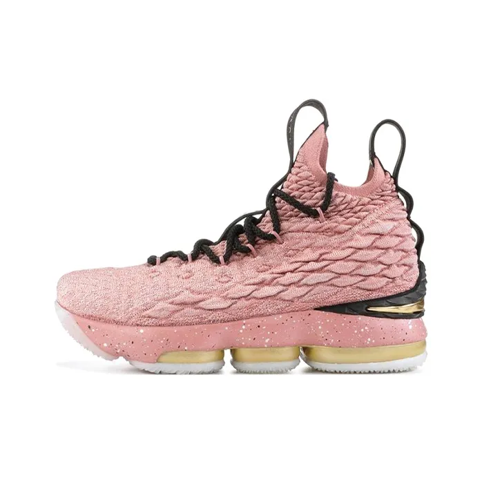 Nike Lebron 15 All Star 2018 Противоскользящие Высокие Кроссовки для Баскетбола для Детей Розовые Подростковые