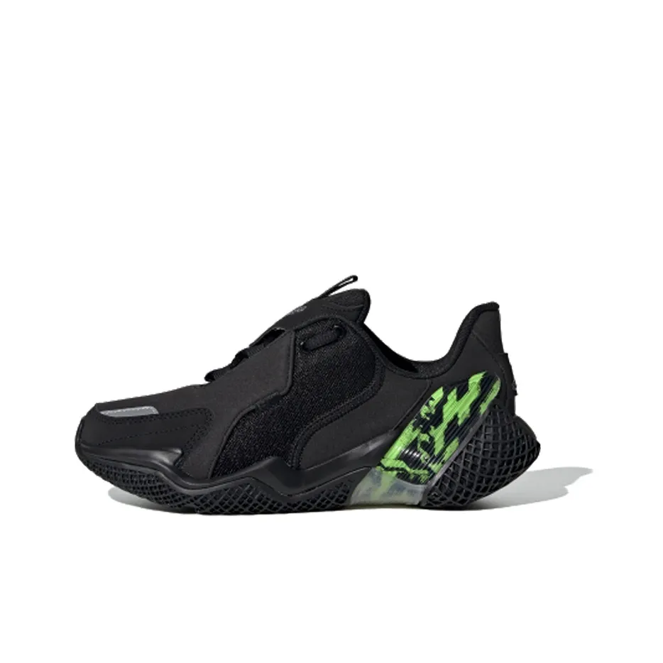 Adidas 4Uture RNR J Устойчивый к истиранию низкий топ Детская беговая обувь Черный Зеленый Подростки