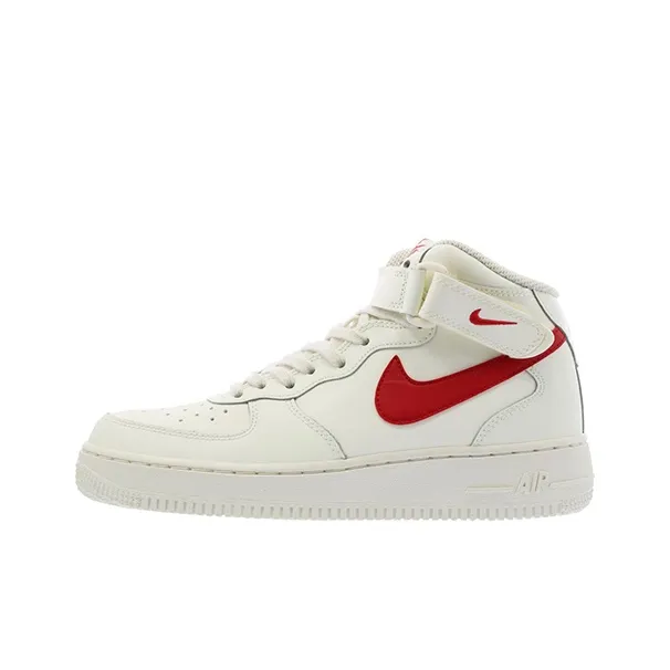Nike Air Force 1 MID Топ Детские Скейтбординги Белый Красный Подростки
