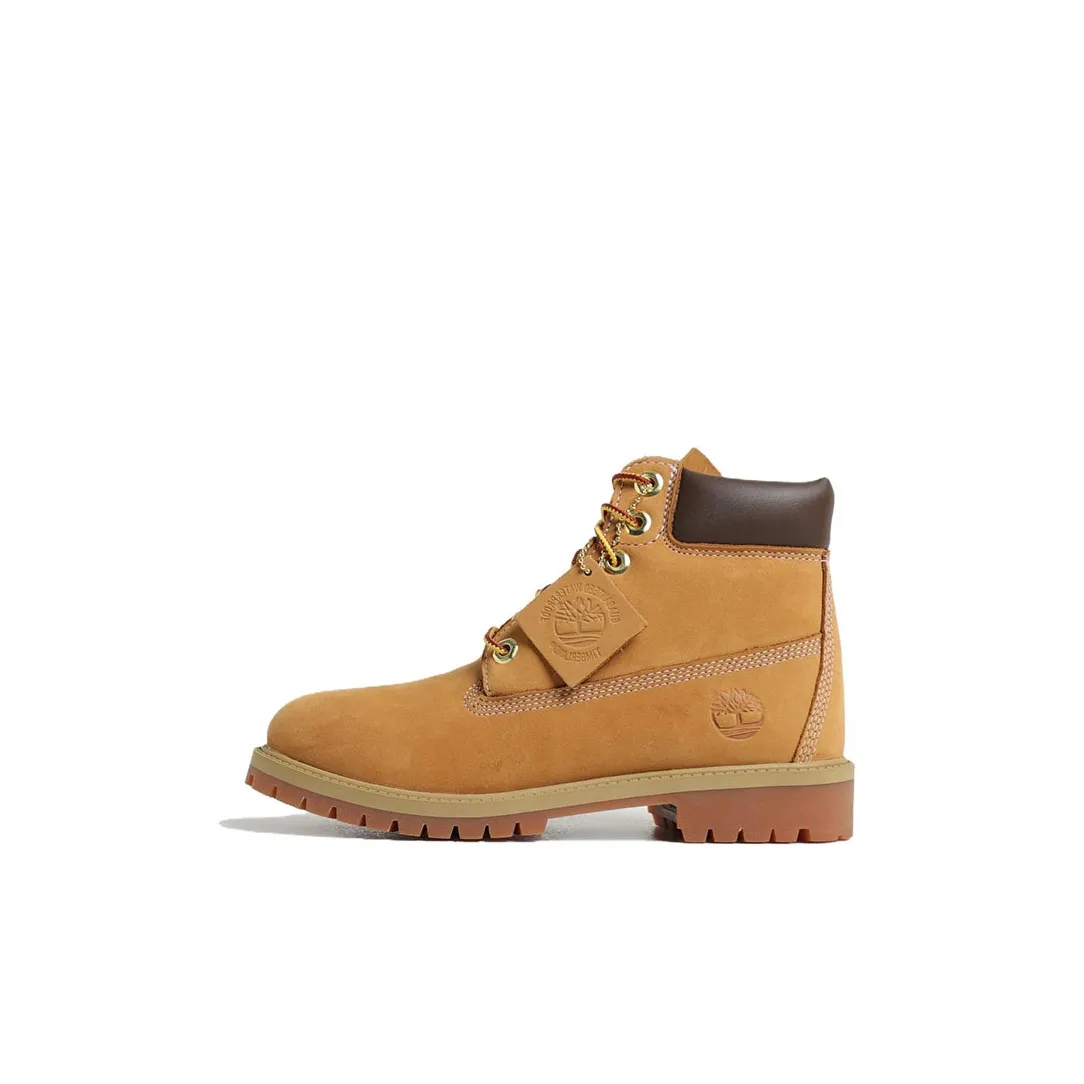 Timberland 6 Inch противоскользящие анти-KICK абразионные детские ботинки коричневого цвета для малышей