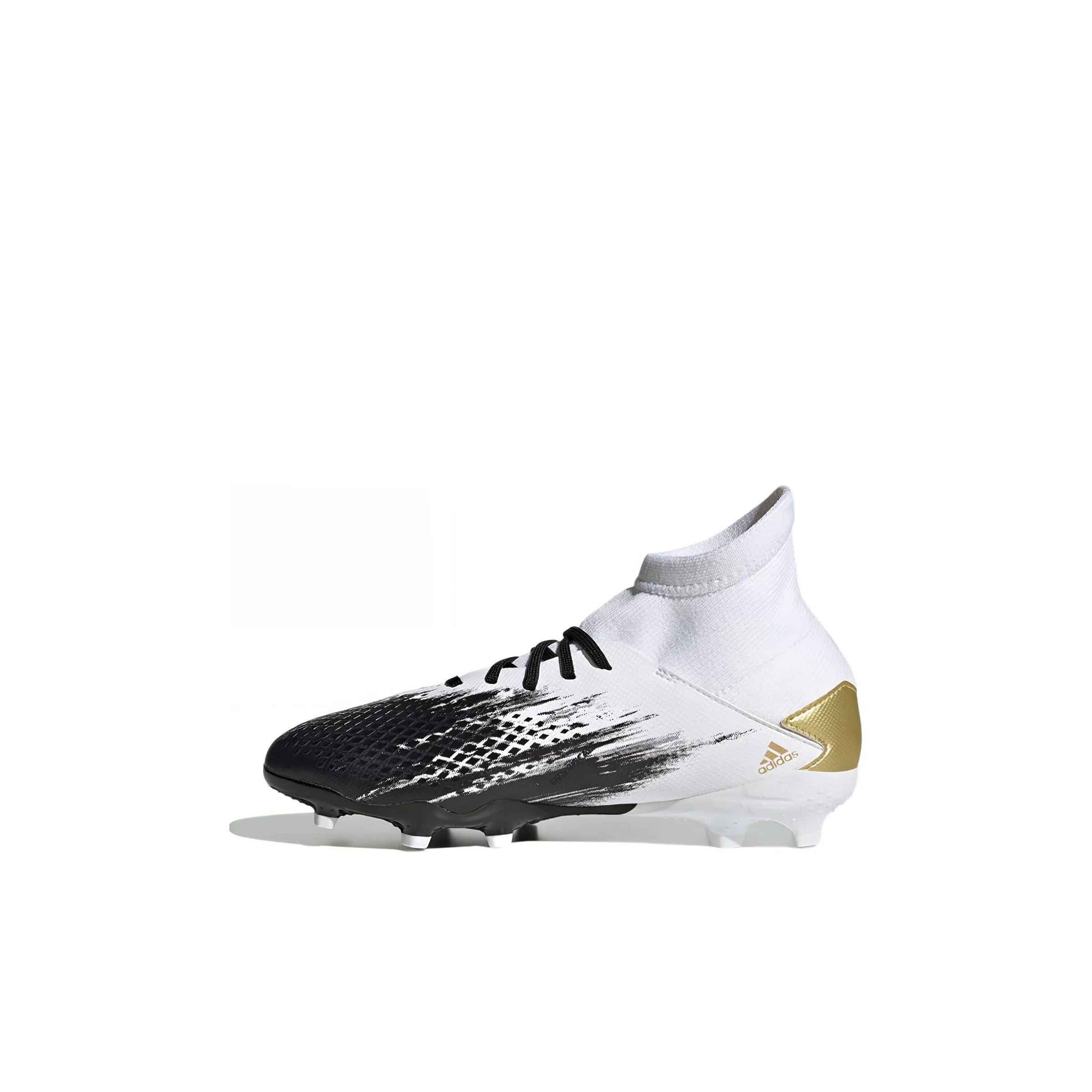 Adidas PREDATOR серия Устойчивые к истиранию Высокие Детские футбольные бутсы Белый Черный Золото Детские