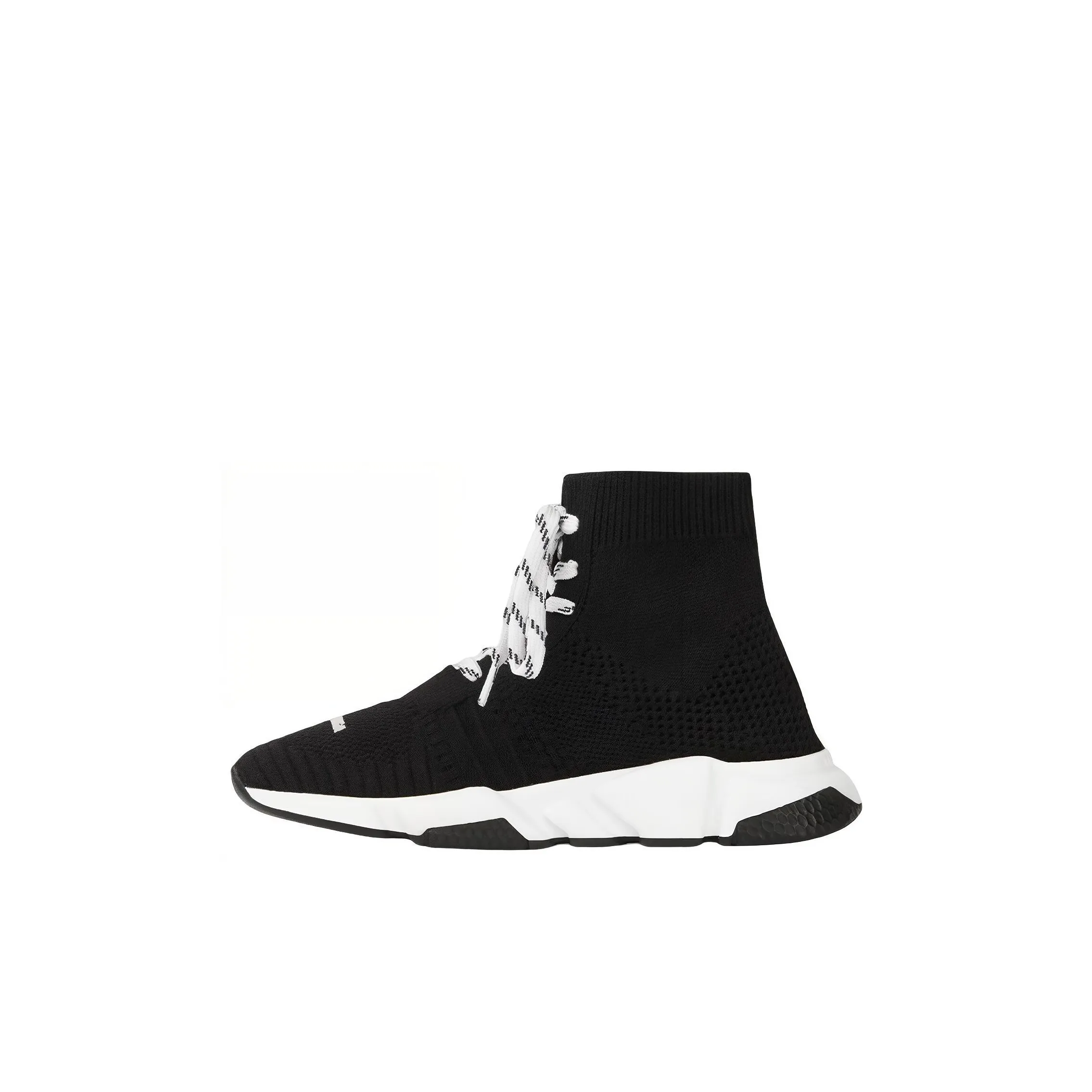 Balenciaga Speed 1,0 Трикотажная ткань Спортивные кроссовки Высокий топ Детские Lifestyle Shoes Черный белый Детский