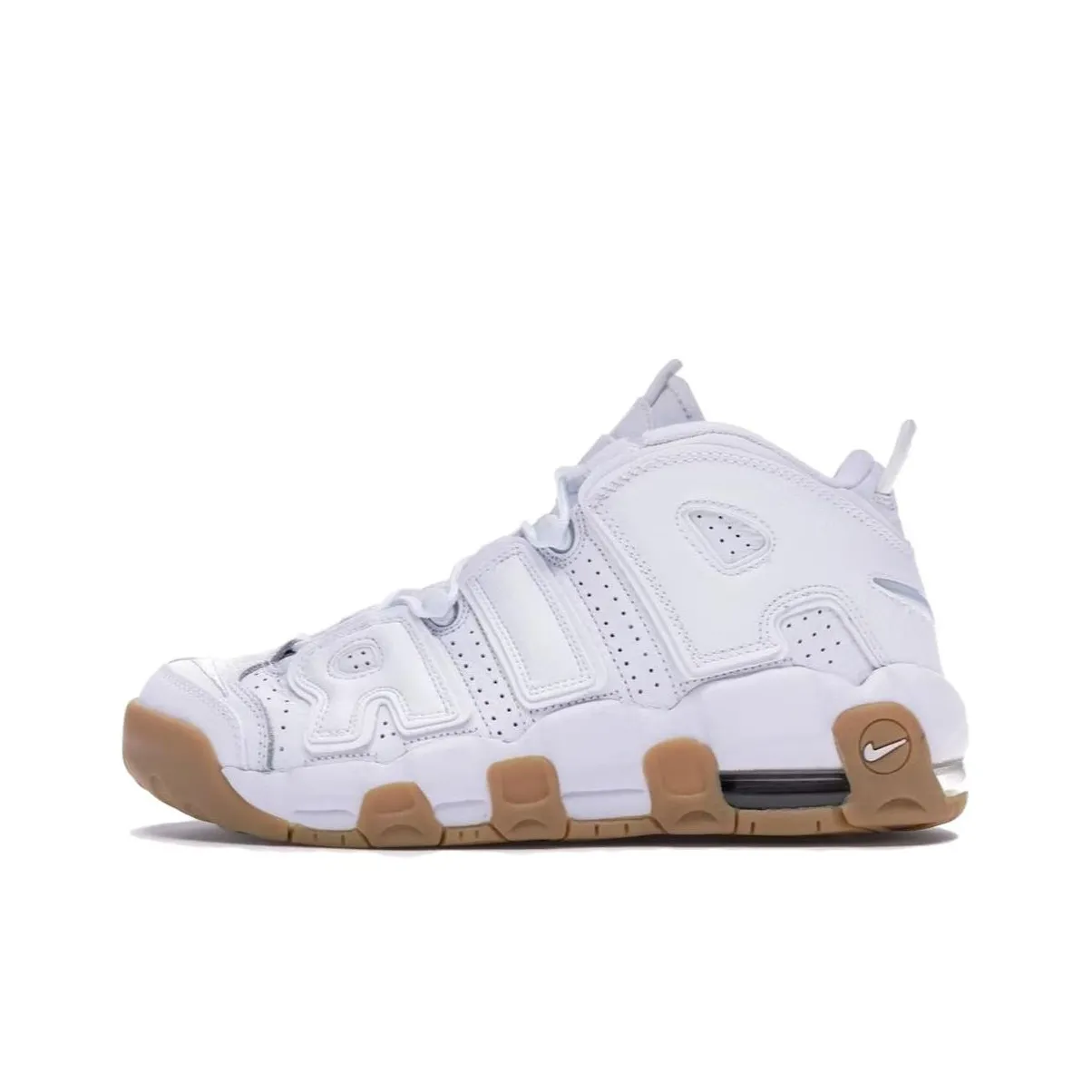 Nike Air More Uptempo Белый Gum MID Топ Детские Баскетбольные Кроссовки Белый