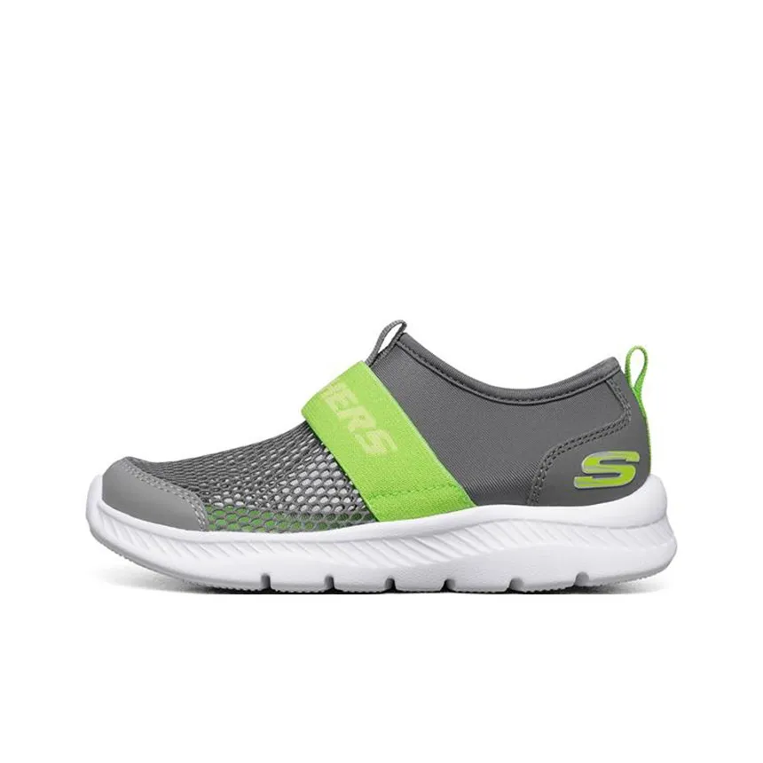 Skechers Comfy Flex 2.0 Low Top Kids Lifestyle Shoes Gray Lemon Teenagers