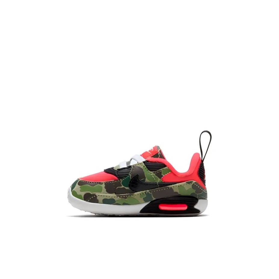 Nike Air Max 90 'Утка CAMO' TD Low Топ Обувь для малышей Черный Красный Infant And Toddler