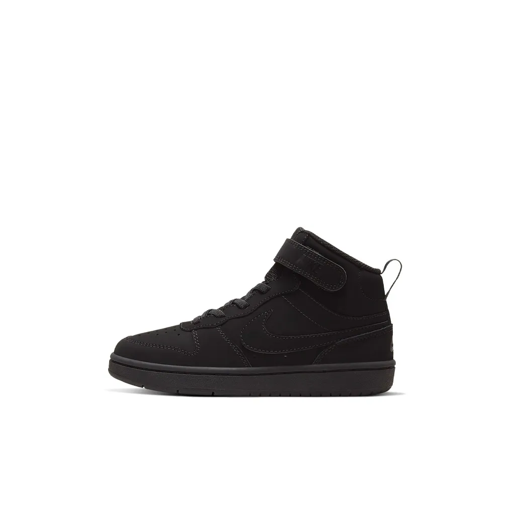 Nike Court Borough 2 High Топ Детские Скейтбординги Матовый Черный для Дети Возрастом 3-7 Лет