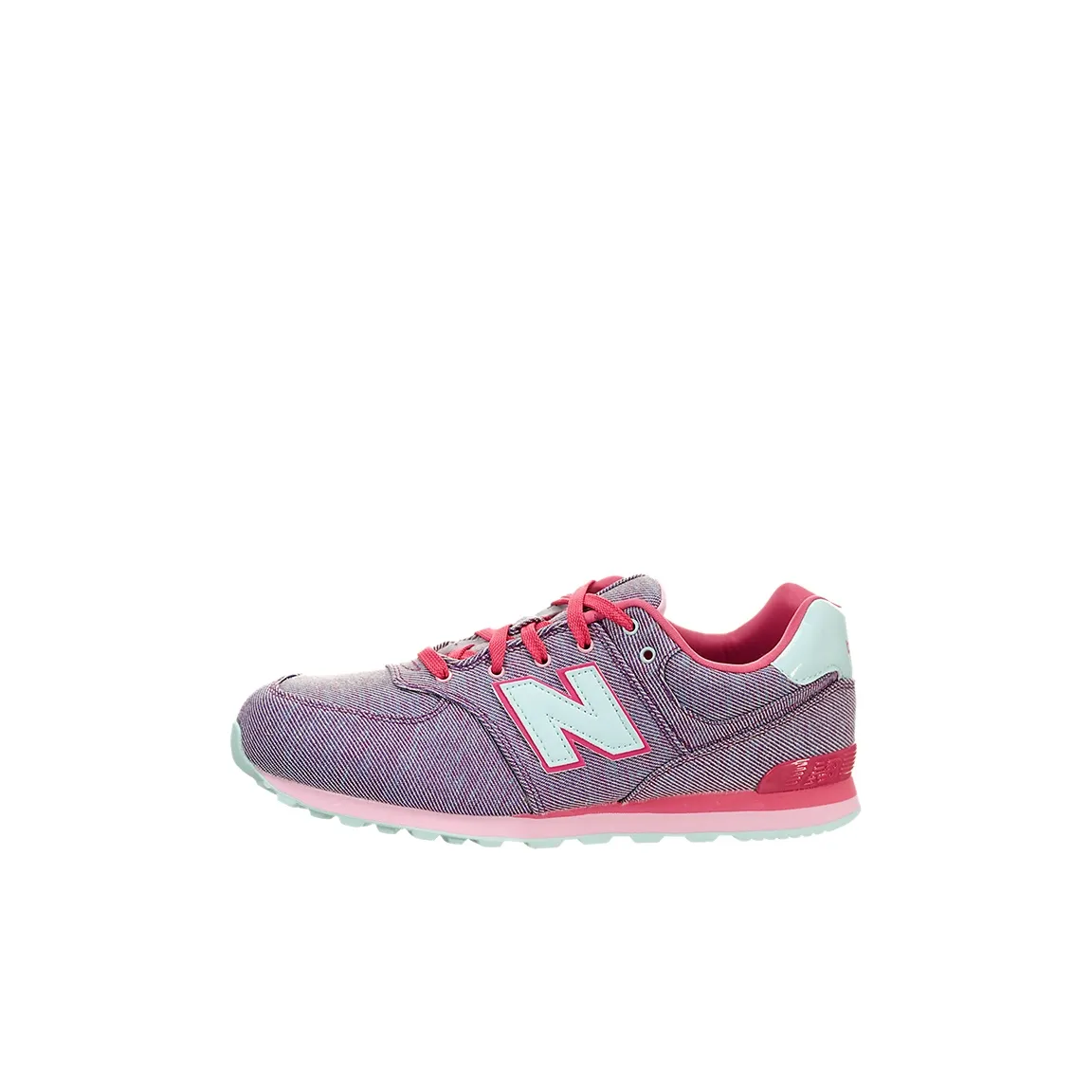 New Balance NB 574 Амортизация Устойчивость к истиранию Дышащие Детские повседневные кроссовки Фуксия Детский