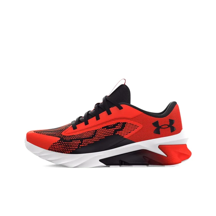 Under Armour Charged Scramjet 4 Low Top Kids' Running Shoes Red Black Teenagers