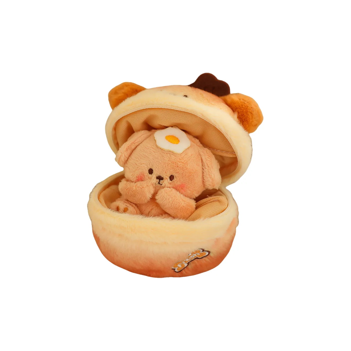 Bitter Purchase Милый щенок Брелок Скрытый В Цвете Яйцо Куклы Плюшевая Подвеска 10 см Высота