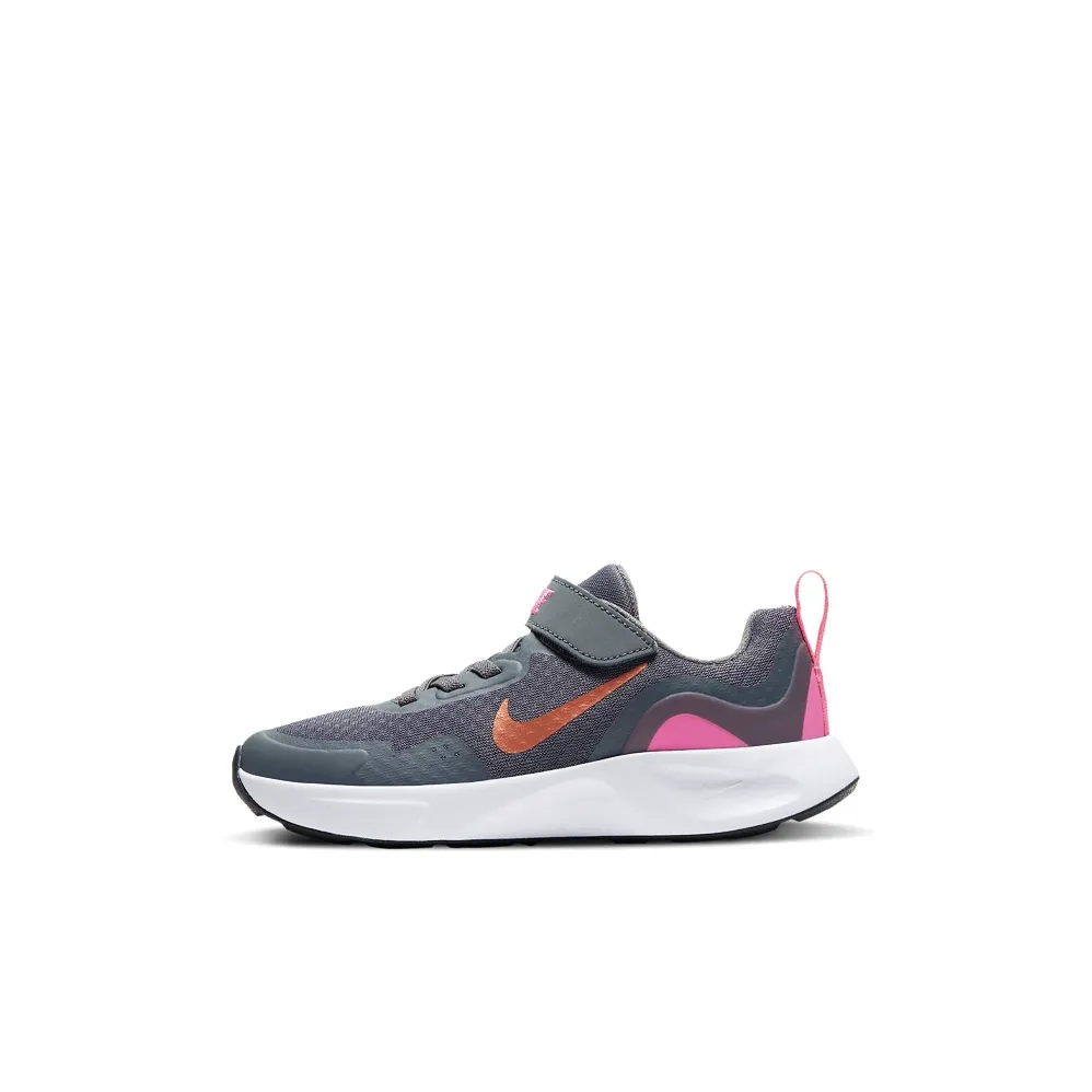 nike Wearallday Low Топ Детские беговые кроссовки Серо-розовый Children Возраст 3-7 лет