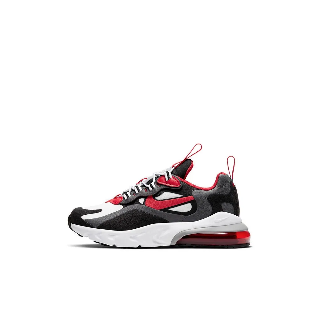 Nike Air Max 270 RT Амортизация Низкий Топ Детские Лайфстайл Кроссовки Черный Белый Красный Дети Возраст 3-7 Лет