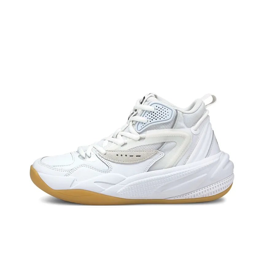PUMA RS Dreamer 2 The Белый Jointz' Амортизация Износостойкий MID Топ Баскетбольные кроссовки для игры Белый Подростки